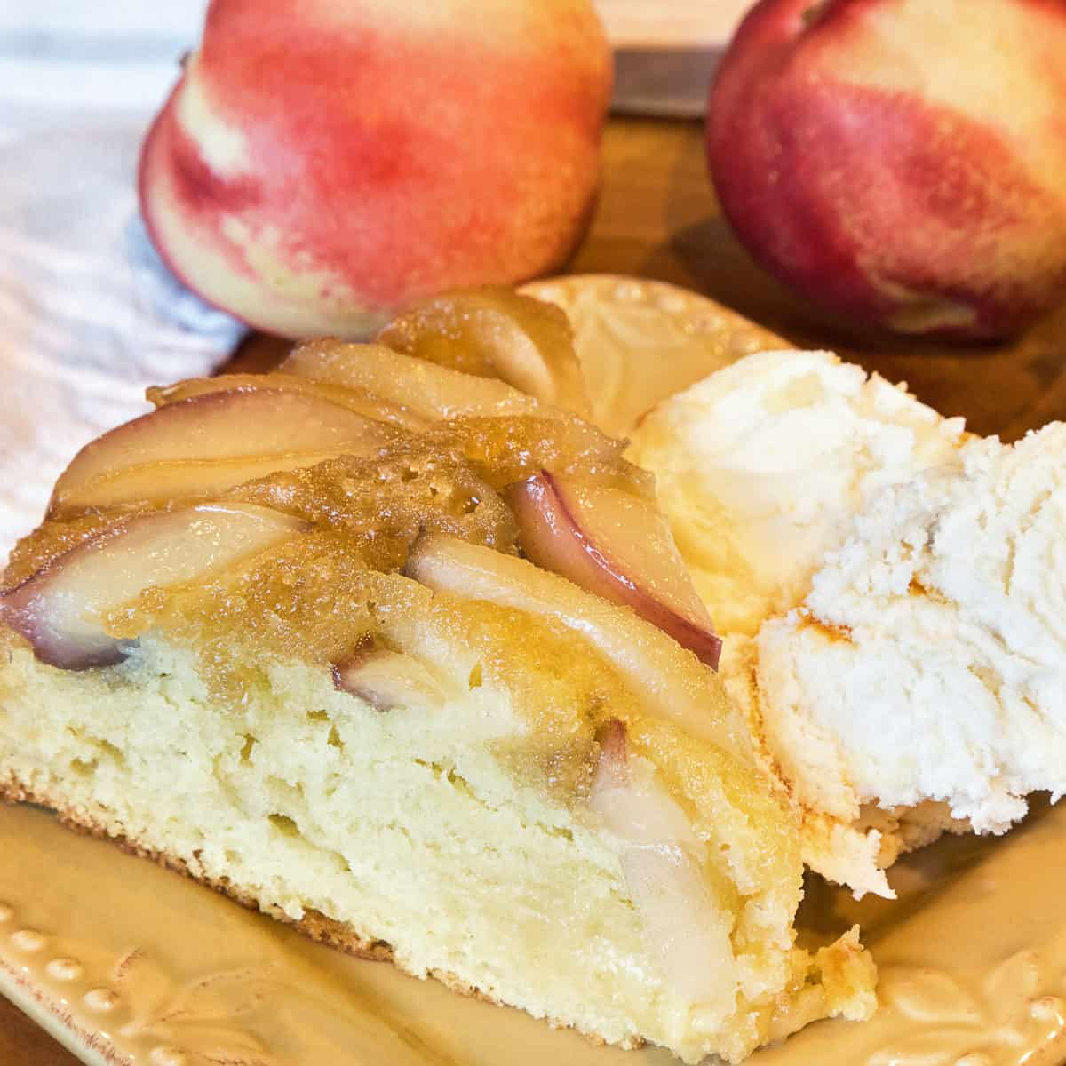 White Nectarine Cake (Upside-Down)